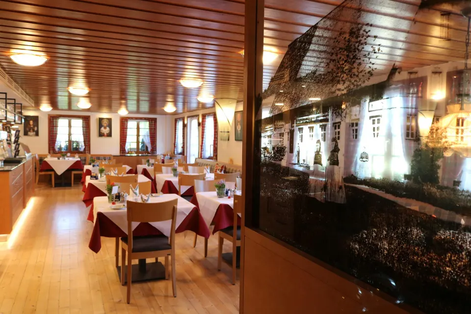 Dining room through the glass divider