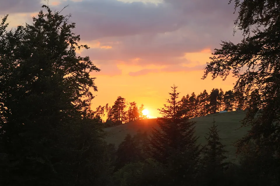 Sunset over the valley
